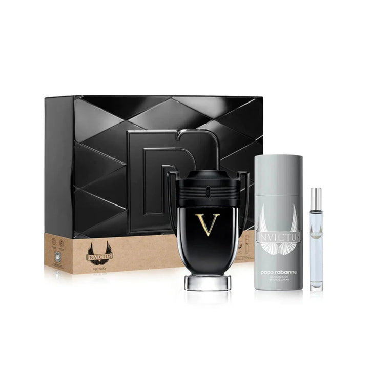 Paco Rabanne Invictus Victory Extreme Edp 100ml+Deo+10ML 3Pcs Set